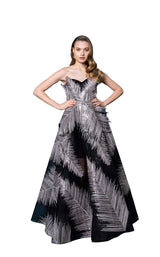 1 of 2 In Couture 4778 Dress Black-Silver