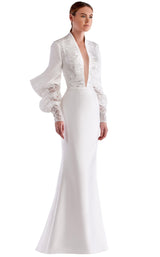 1 of 2 Edward Arsouni Couture SS0477 Dress White
