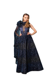 1 of 3 In Couture 4780 Dress Navy-Blue