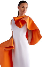2 of 2 Edward Arsouni Couture SS0480 Dress White-Orange