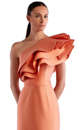 2 of 2 Edward Arsouni Couture SS0481 Dress Orange