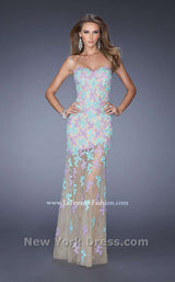 1 of 3 La Femme 20459 Aqua/Purple