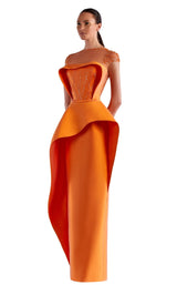 1 of 2 Edward Arsouni Couture SS0483 Dress Orange