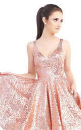 24 of 32 Mac Duggal 48478I Rose Gold Sequin