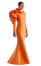 1 of 2 Edward Arsouni Couture SS0484 Dress Orange