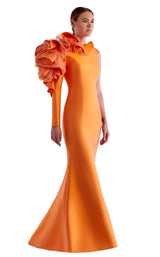 Edward Arsouni Couture SS0484 Dress Orange