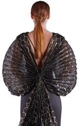 4 of 4 Edward Arsouni Couture SS0486 Dress Black