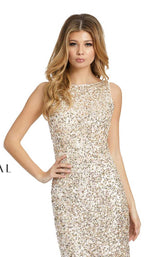 3 of 5 Mac Duggal 4876D Dress Silver-Nude