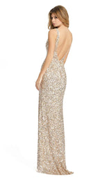 2 of 5 Mac Duggal 4876D Dress Silver-Nude