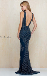 2 of 2 Scala 48787S Dress Navy-Nude
