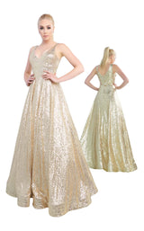 2 of 4 Mac Duggal 48798I Gold-Sequin