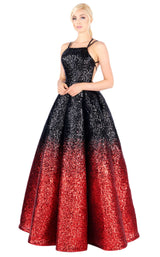 1 of 4 Mac Duggal 48824H Ruby-Onyx