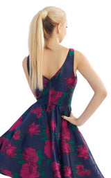 4 of 4 Mac Duggal 48853B Midnight-Floral