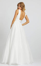 4 of 5 Mac Duggal 48856 Dress White