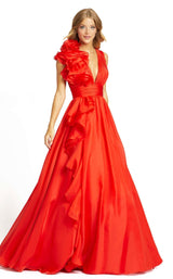 1 of 7 Mac Duggal 48856D Dress Cherry