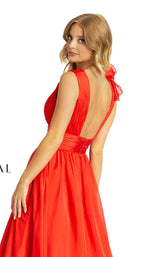 6 of 7 Mac Duggal 48856D Dress Cherry