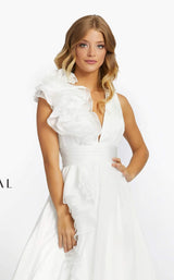5 of 7 Mac Duggal 48856D Dress White