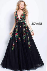1 of 7 Jovani 48891 Black Multi