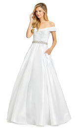 1 of 3 Mac Duggal 48926M Dress White