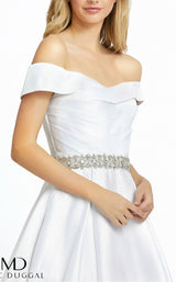 3 of 3 Mac Duggal 48926M Dress White