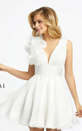 3 of 5 Mac Duggal 48952N Dress White