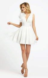 1 of 5 Mac Duggal 48952N Dress White