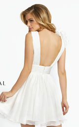 4 of 5 Mac Duggal 48952N Dress White