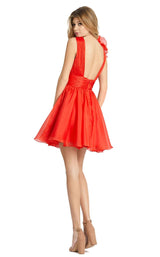 3 of 4 Mac Duggal 48952i Dress Red