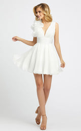 2 of 4 Mac Duggal 48952i Dress White