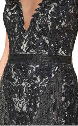 7 of 8 Mac Duggal 4898R Black-Nude