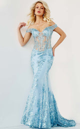 1 of 4 Jovani 06369 Light-Blue