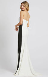 2 of 2 Mac Duggal 49003M Dress White-Black
