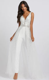 2 of 4 Mac Duggal 49009i Jumpsuit White