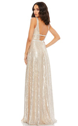 2 of 3 Mac Duggal 49012M Dress Nude-Silver