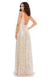 2 of 3 Mac Duggal 49012i Dress Nude-Silver