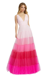 1 of 4 Mac Duggal 49065L Pink Ombre