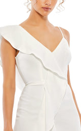 3 of 3 Mac Duggal 49107 Dress White