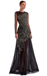1 of 2 Edward Arsouni Couture SS0492 Dress Black