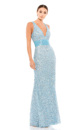 4 of 6 Mac Duggal 4930 Dress Powder-Blue
