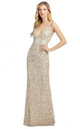 2 of 5 Mac Duggal 4930M Dress Nude-Gold