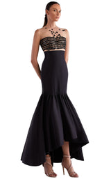 1 of 2 Edward Arsouni Couture SS0493 Dress Black