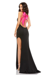 2 of 2 Mac Duggal 49444 Dress Black-Hot-Pink