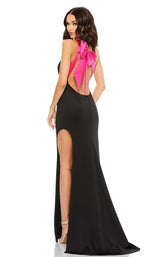 2 of 2 Mac Duggal 49444M Dress Black-Hot-Pink