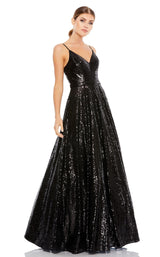 1 of 3 Mac Duggal 49483i Dress Noir-Sequin
