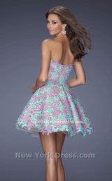 5 of 8 La Femme 20063 Aqua/Purple