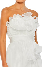 10 of 12 Mac Duggal 49537 Dress White