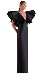 1 of 2 Edward Arsouni Couture SS0495 Dress Black