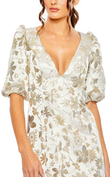 2 of 3 Mac Duggal 49621 Dress White-Gold