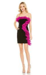 1 of 3 Mac Duggal 49642 Dress Black-Fuchsia