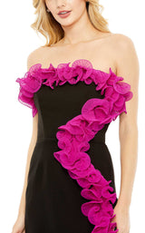 3 of 3 Mac Duggal 49642 Dress Black-Fuchsia